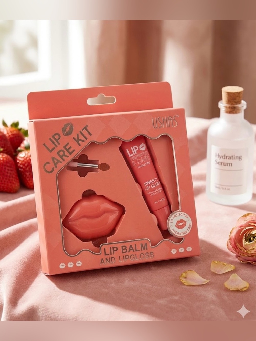 USHAS Lip Care Kit – Sweety Lip Gloss & Hydrating Lip Balm Duo with Applicator - Picture 1 of 1
